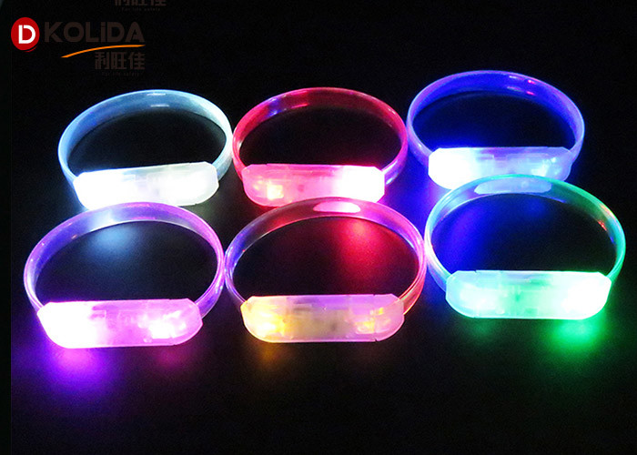 Multi Color Blinking Flashing Reflective Armband Light Up Bracelets For Event Party