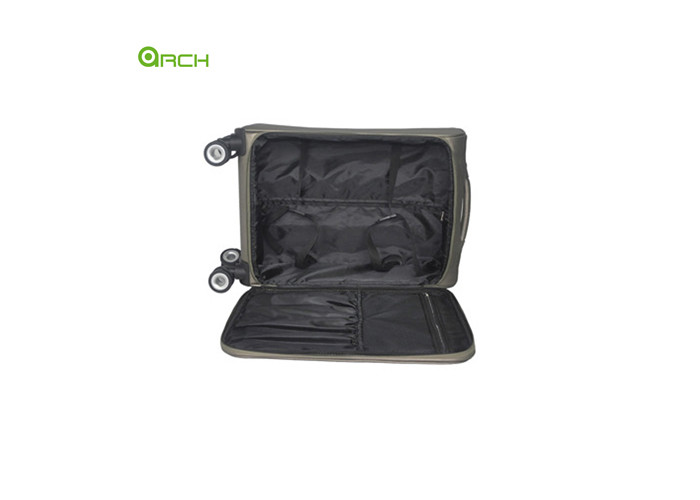 Elegant PU Soft Sided Luggage with Two Spinner Wheels and Internal Trolley System