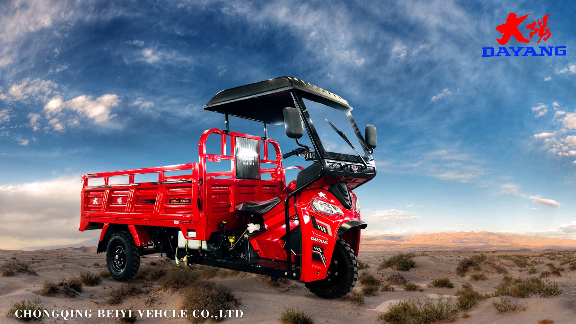 Dayang 1500 kg Three Wheel Petrol Trike Motorized Motorcycle with Cistern Cargo For Cargo