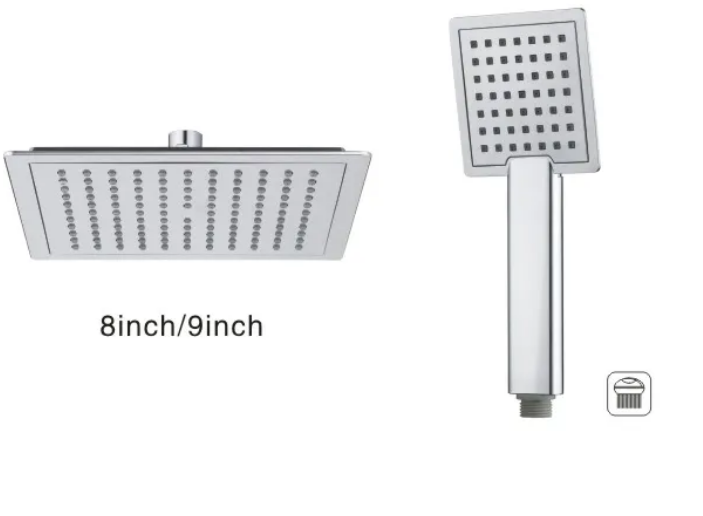 5 Square ABS Plastic Hand Shower Chrome Water Saving Handheld Shower Hotel Top Seller