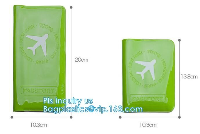 New Arrival Plastic PVC Passport cover, Fashion journey 3D PVC synthetic leather travel map passport cover, passport pac