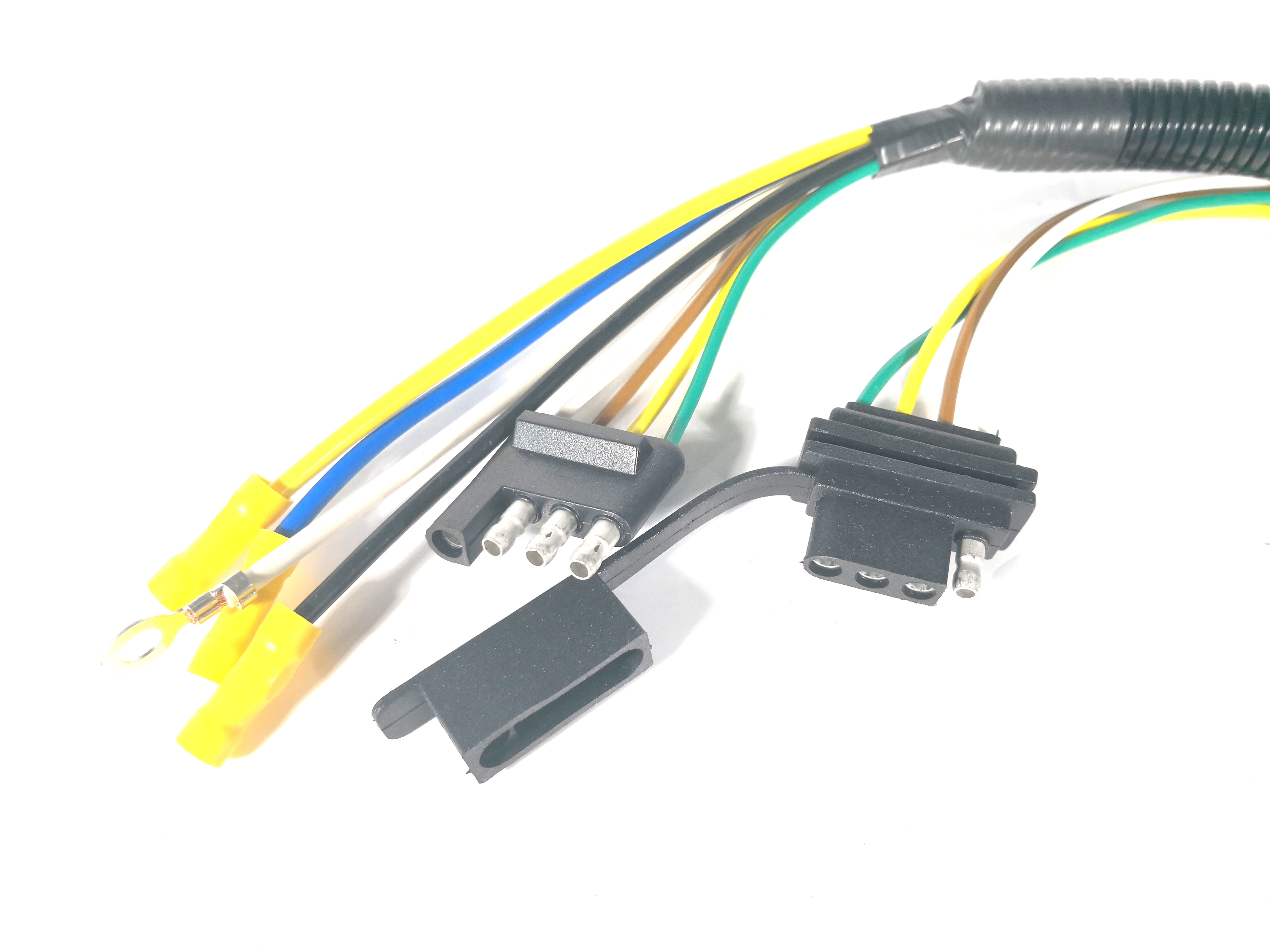 American 7 Pin Trailer Socket Wiring Shockproof Extension Spiral Type