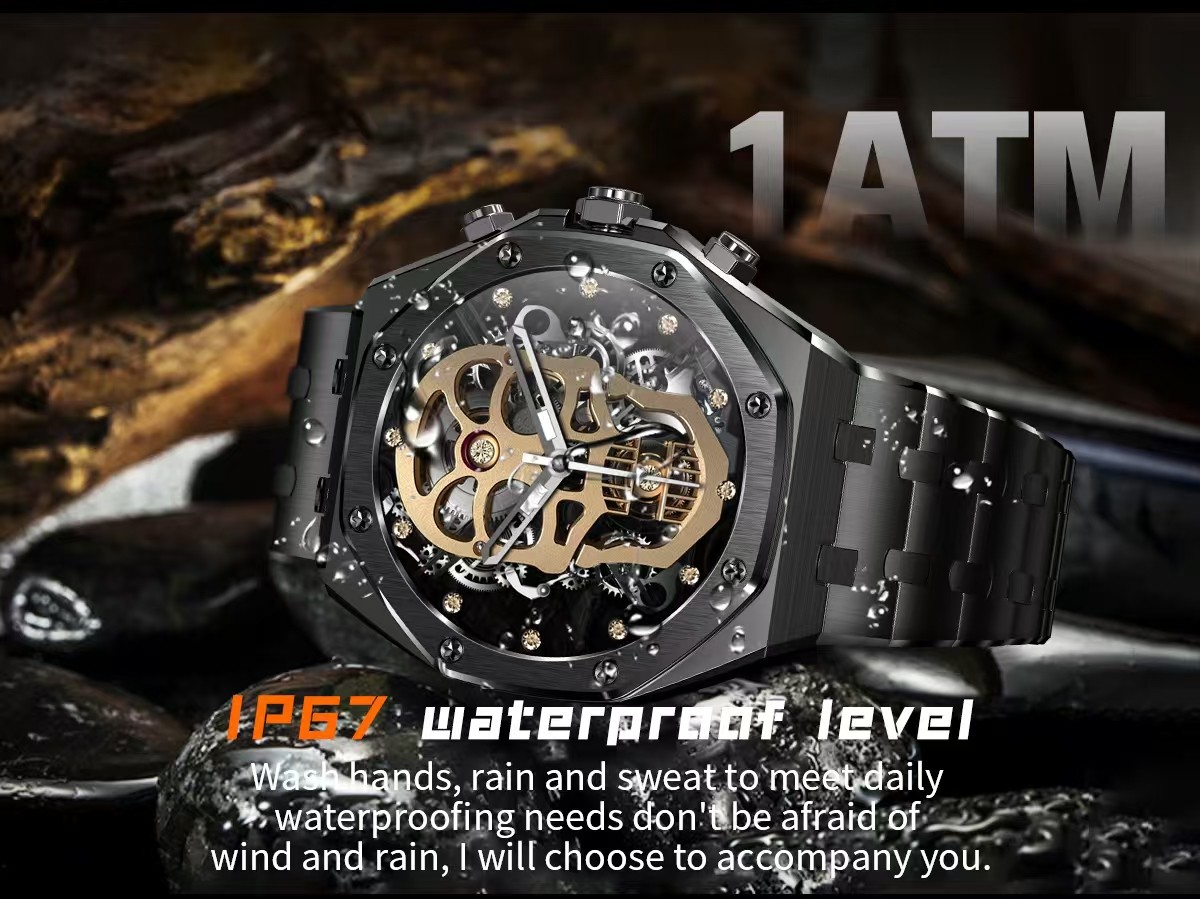 AK68 Gold Stainless Steel Smart Watch 1.43 Inch Health Monitoring Smartwatch Amoled Screen