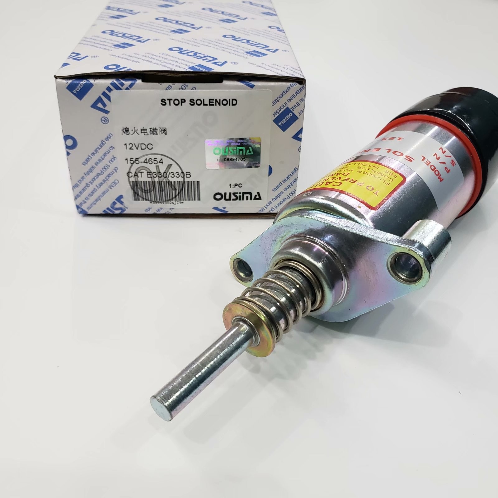 OUSIMA Fuel Shut Off Stop Solenoid 155-4654 1554654 12v For E330 E330B Excavator