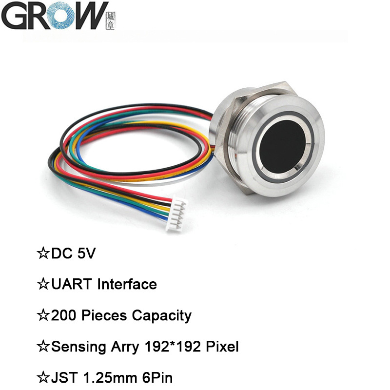 Grow R503-5V Waterproof DC5V Round RGB Fingerprint Module Sensor