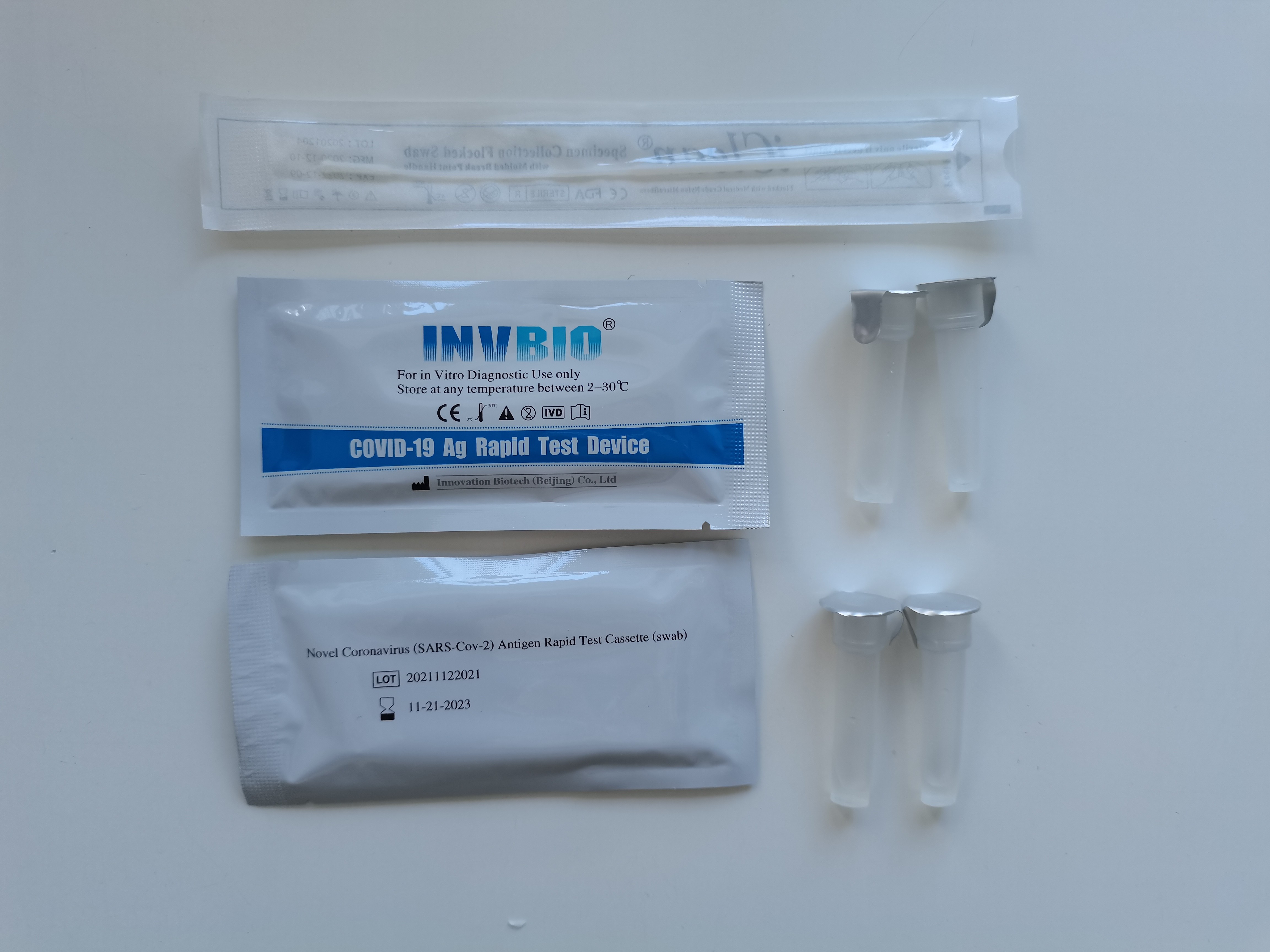 Covid-19 Antigen in-vitro rapid saliva test 1 Detection Kit use nasal swab