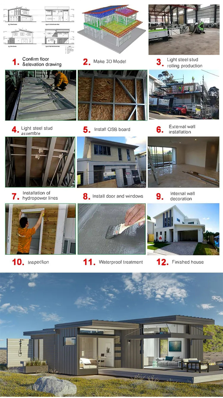 Aluminum Window Steel Structures Shipping Container Houses Prefabricated Tiny Homes