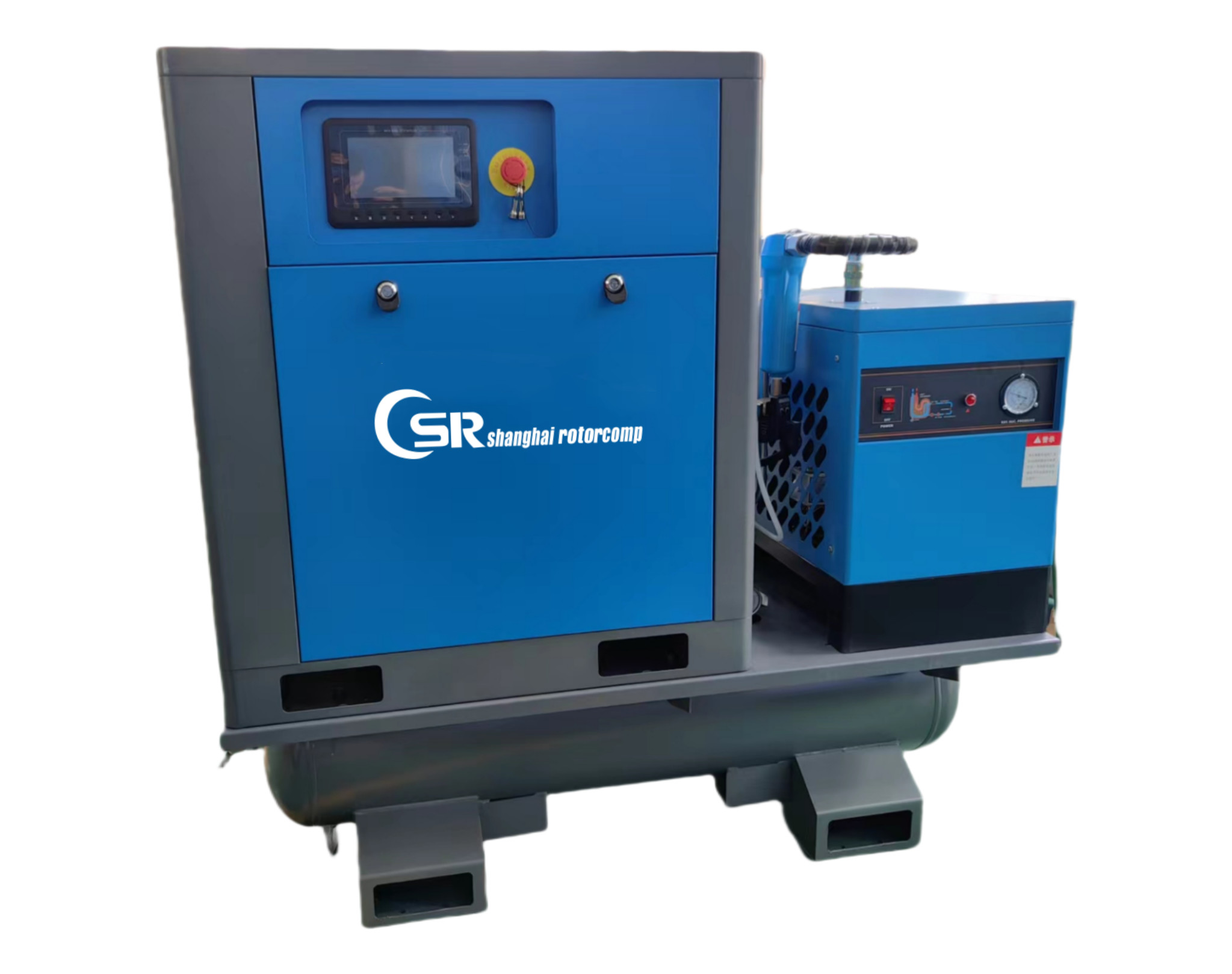 Tank-mounted 13-20bar Rotorcomp LGSD Screw Compressor for last cutting