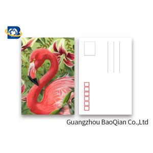 Loverly Flamingo Lenticular Image Printing Postcard , 3D Lenticular Picture