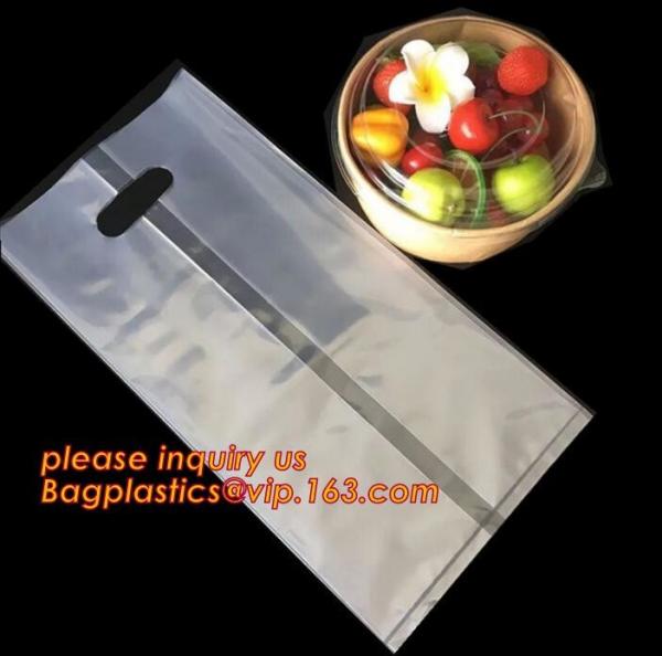 OXO biodegradable heat seal clothing shopping carrier packaging die cut handle white plastic bag with logo bagease pack