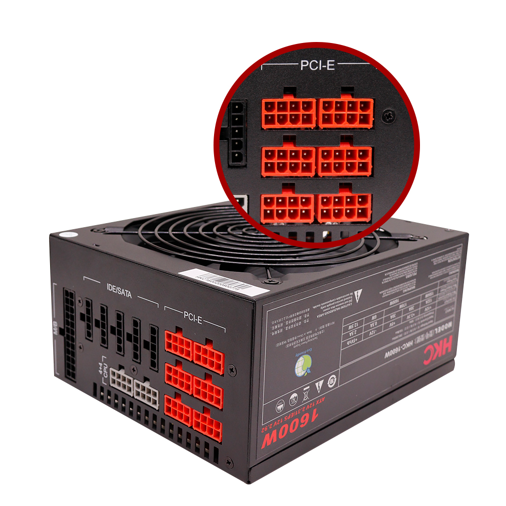 Factory ATX Full Modular PSU 1600 watt power supply 220v 1600W 80 Plus Gold for 6GPU Machine