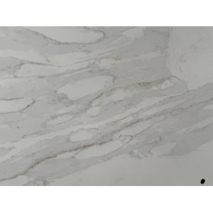 OLK7063 New Style Calacatta With Natural Grain Pattern Book Match Quartz Surface