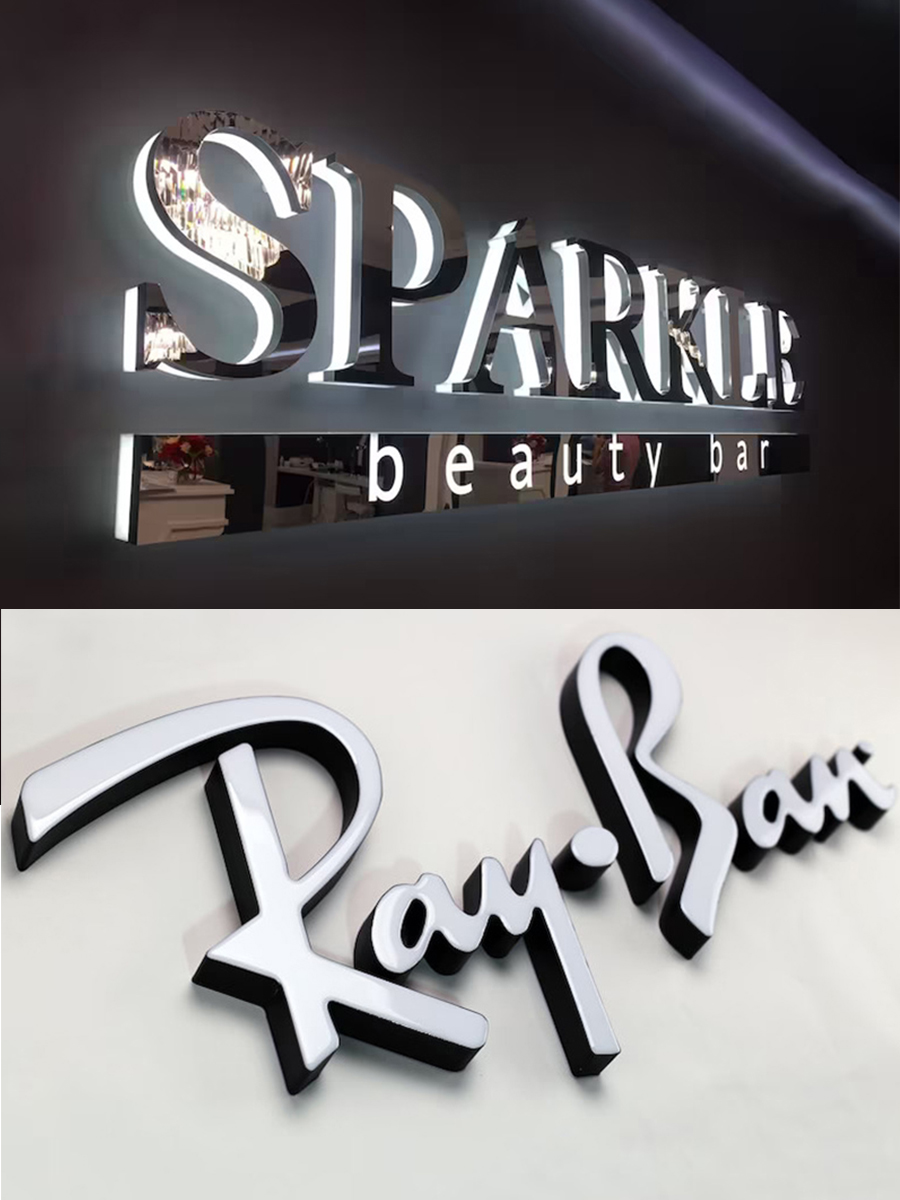 Custom Outdoor Backlit Logo LED Sign Light House Numbers Business 3D Illuminated Letters