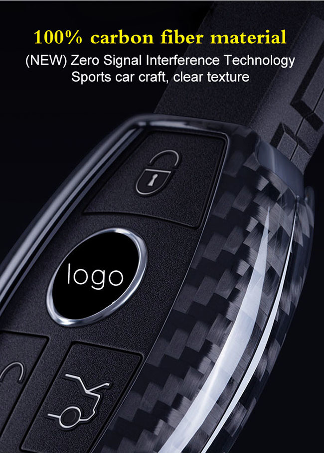 Silky Touching 3k Mercedes Carbon Fiber Key Cover