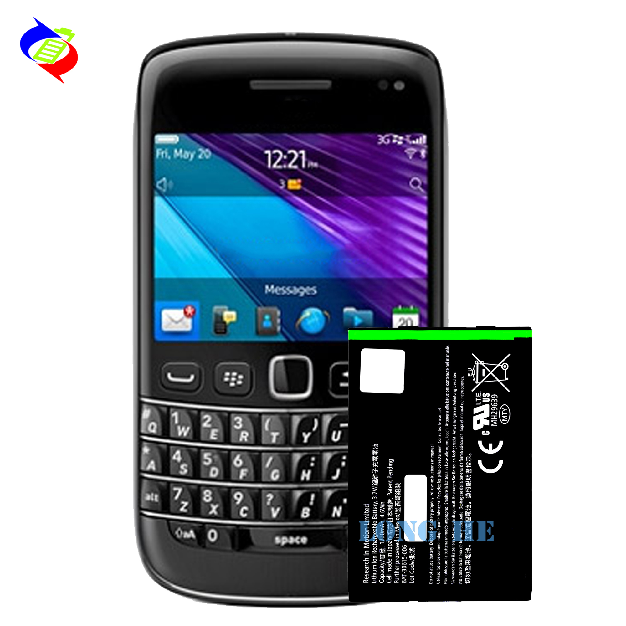 Original J-M1 JM1 1230mAh Cell Phone Battery for Blackberry 9900 9850 9860 9930 9790