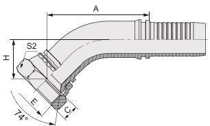 Factory Supply Bspcarbon Steel Hydraulic Hose Fitting Reusable Female 45 Degree Elbow
