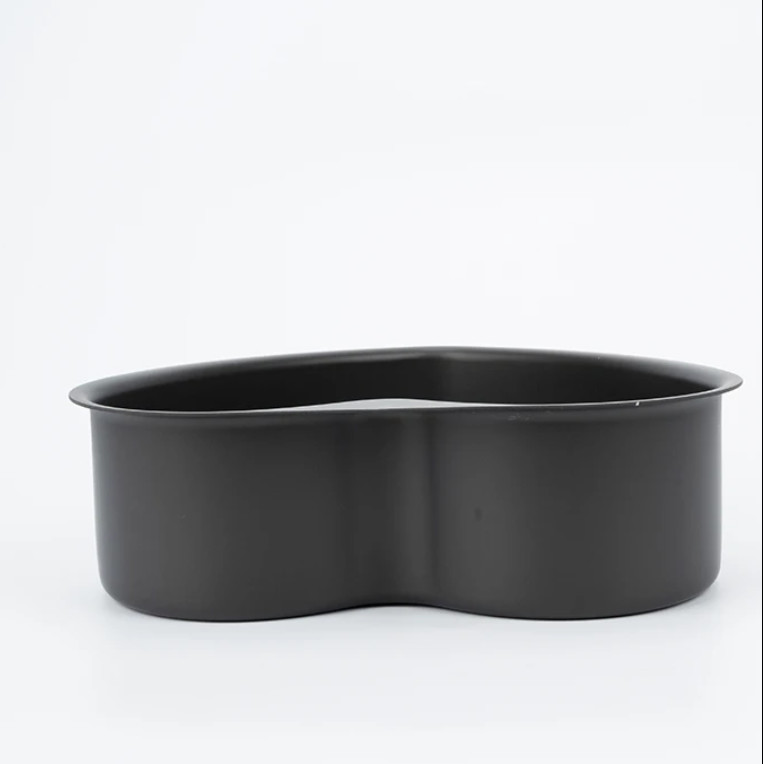 Non Movable Heart Shaped Cake Mold Hard Anodized Aluminum Alloy