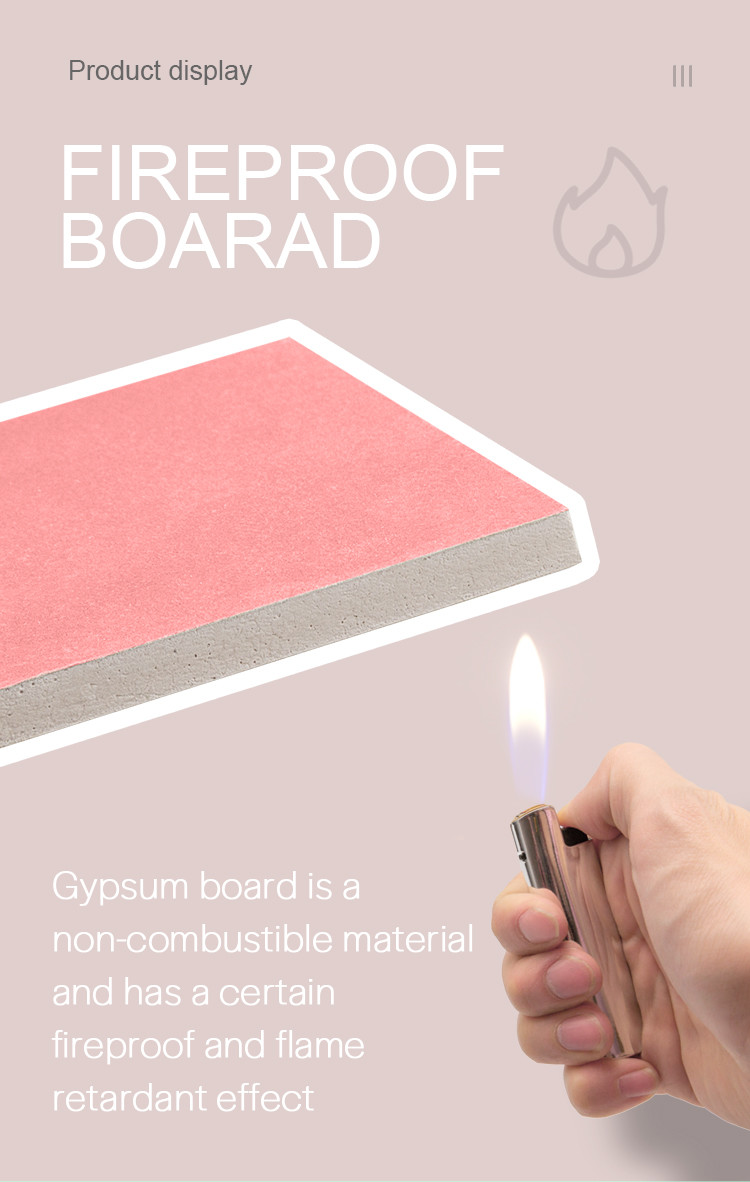 Direct Sales Drywall Fire Resistant Gypsum Board 9.5Mm/10.5Mm/12Mm 1200X2400Mm Plasterboard Partition