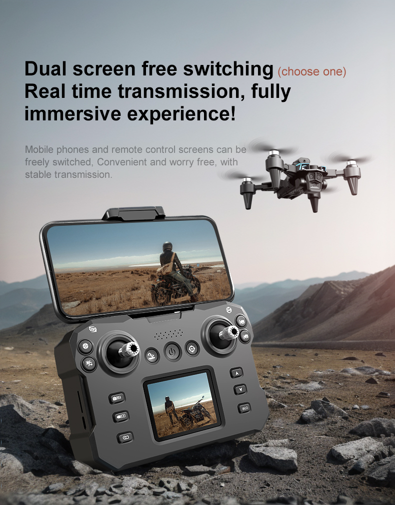 Newest 3 Hd Cameras K12 Max Drone Optical Flow 4k Fpv Infrared Obstacle Avoidance Drones Foldable Quadcopter RC Drone Toys