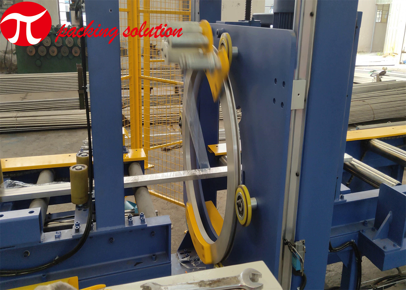 Automatic Horizontal Stretch Standard Blue Steel Copper Wrapper Customized For Board