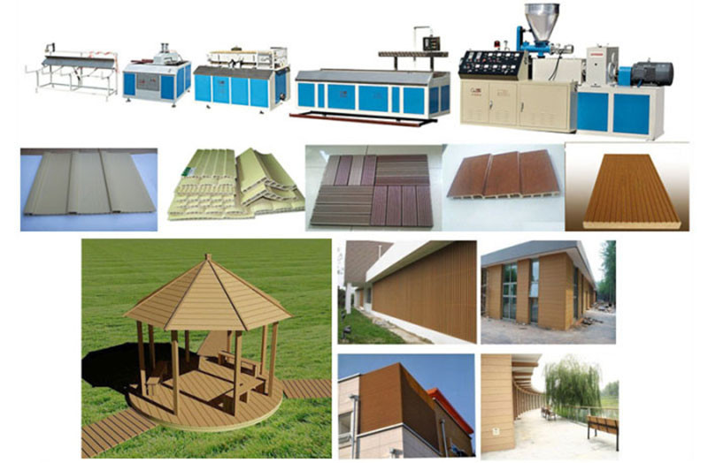 Wall Panel Production PVC Profile Extrusion Line / WPC Profile Extruder Making Machine