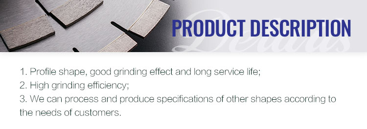 Vacuum Brazed Stone Edge Diamond Bore Profile Grinding Wheel 64-134mm Metal Powder