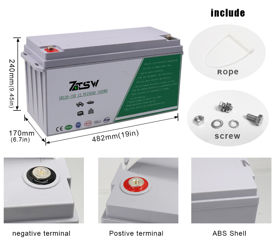IP65 Waterproof lithium iron phosphate lifepo4 battery 12V 100AH CE Approval