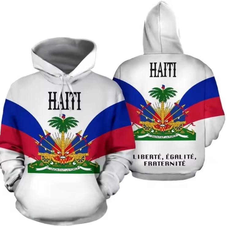Custom Name Number Haitian Full Sublimation Sweatshirt Nation Flag Country Printed