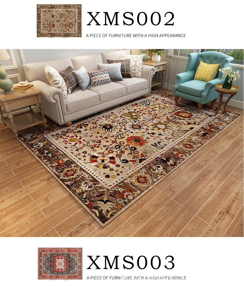 Custom Large Carpet Distressed Design BNon-Shedding Easy Care Mat Animal Print Style