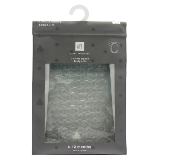 Recyclable EVA Plastic Bag Button Hanger For Garment , Underwear , Cloth Packaging