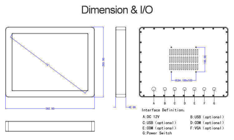 HDMI Stainless Steel Panel Pc