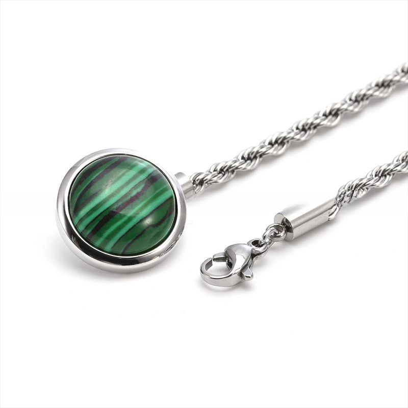 Wedding Men Suit Lapel Pin Brooches With Chain Blue Sandstone Malachite Inlay