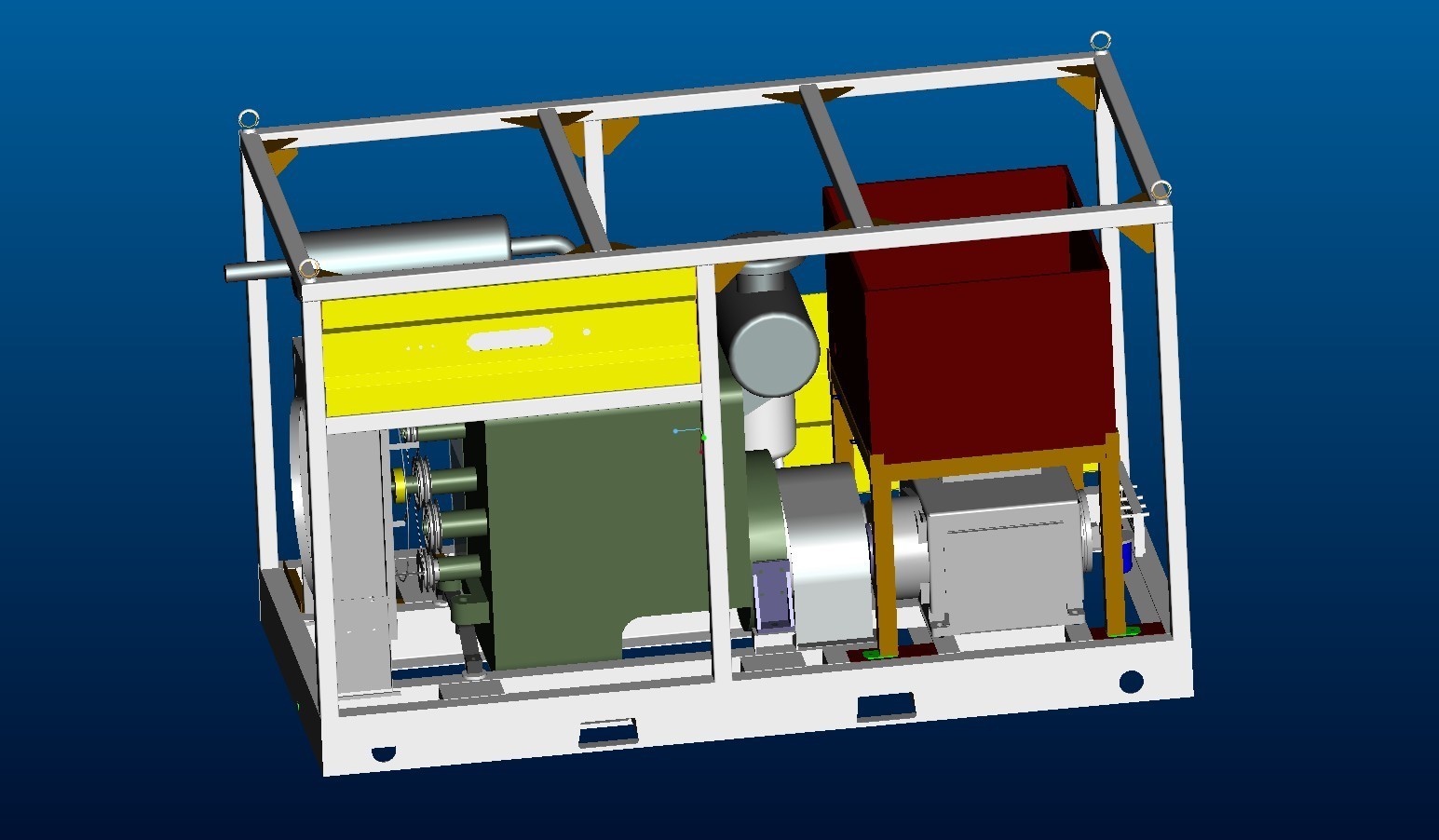 55kw ATEX Zone 2 Engine High Pressure Hydro Test Pump With DNV Lifting Frame