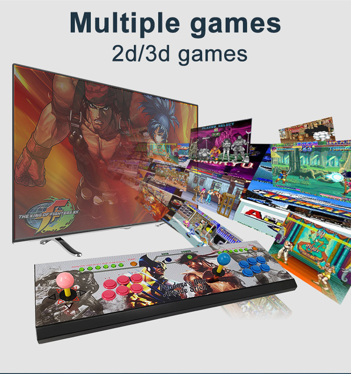 3000 In 1 Retro 2d 3d Arcade Game Console Double Stick Pandora Game Box