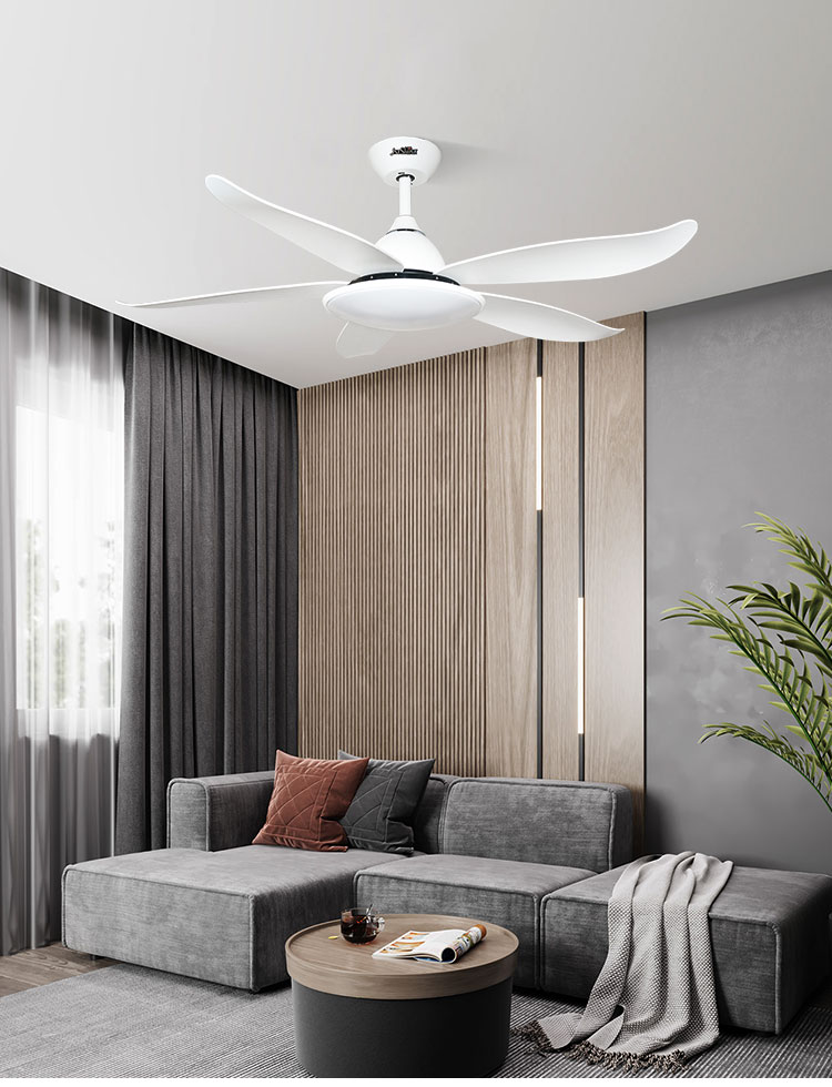 Modern Home 48" Ceiling Fan with Remote Control and Light Design 5 Plastic Blades