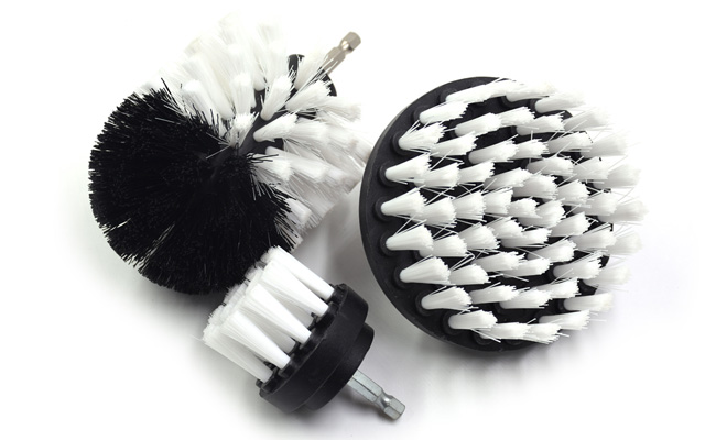 Durable Soft Bristle Drill Brush For Tile Cleaning , Stiffness Drill Bit Brush