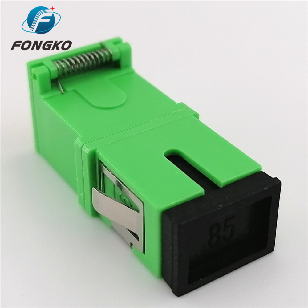 Auto Shutter SC/APC Green Shell Simplex Adapter SM SC Fiber Optic Adapters