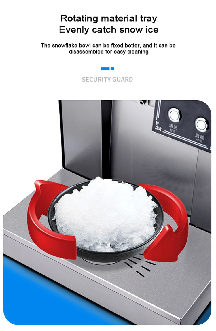 Commercial Snowflake Ice Cream Machine Automatic Production with Instant Electric Air Pot