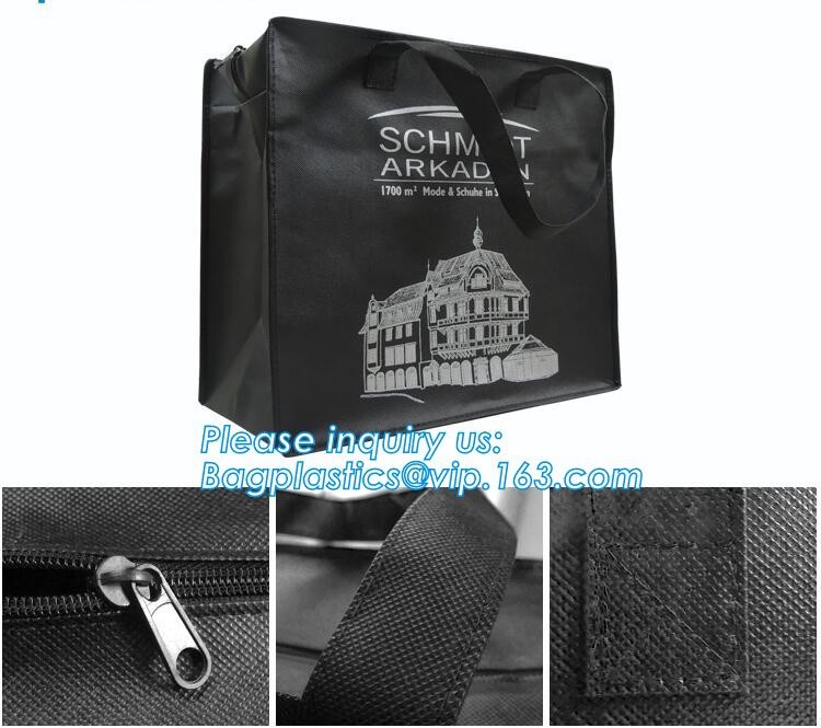 Wholesale factory custom fashion laminated non woven bag, Shopping printing fabric insulated foldable bag, custom pp non