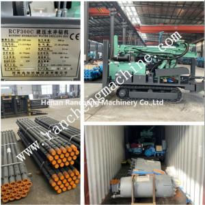 DTH Drilling Rig 300m Bore Depth Crawler Mounted Machine With 85KW Engine