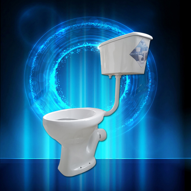 Ceramic Wall Mounted Two Piece Toilets Split Hanging WC Bathroom 4.5L