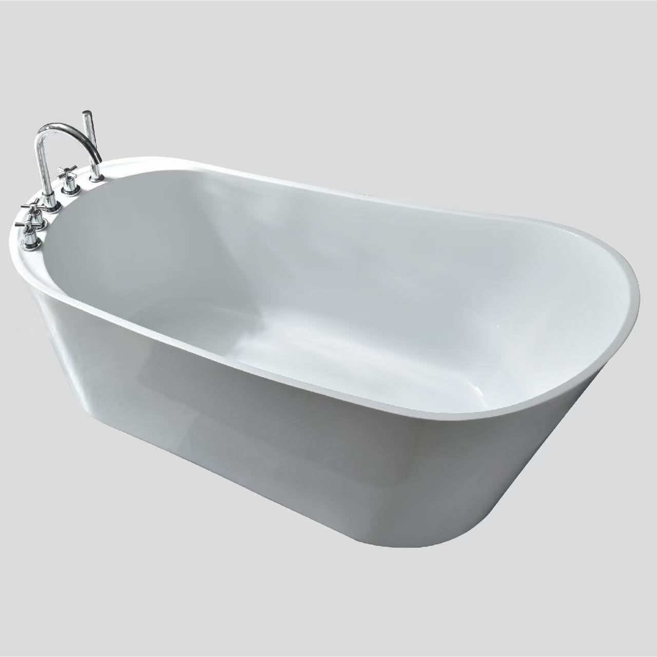 Lightweight Corner 1700 Freestanding Bath Acrylic For Commercial Household Bathroom