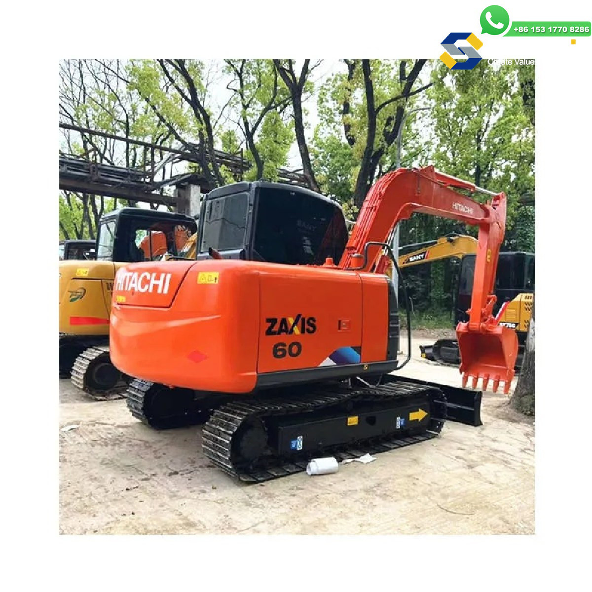 Popular Used Hitachi Zx60 Excavator 6 Ton Hitachi 60 Used Excavators