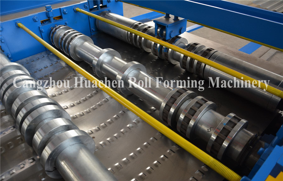 Material thickness 0.6 to 1.5mm deck floor roll forming machine total weight about 8 tons