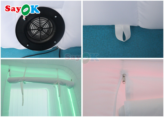 Inflatable Club Portable 360 Lighted Photo Booth Enclosure Inflatable Cube Backdrop