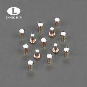 Trimetal Composite  Electrical Contact Rivets Silver Copper Alloy Flat Head