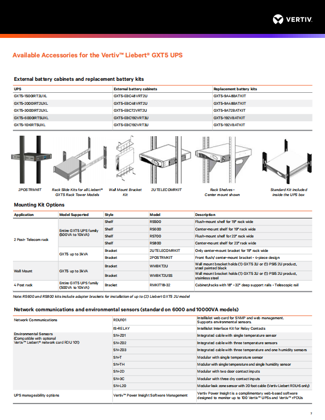 Rated frequency 40-70Hz Vertiv Liebert GXT5-10KIRT5UXL 10KVA On-line UPS for Data Center