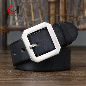 120cm Length Genuine Leather Belt With Smooth Strap Solid Pattern