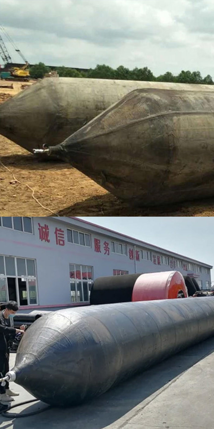 Quick Deployment Inflatable Marine Rubber Airbag For Harbor Expansion