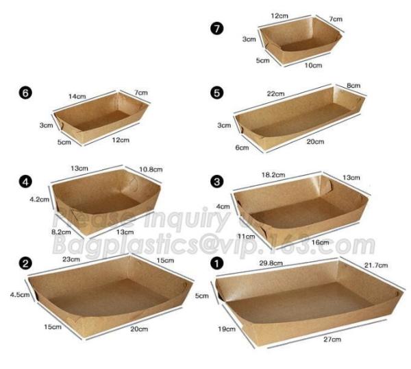 High Quality Eco-healthy Disposable Custom Printed Kraft Lunch Food Paper Box